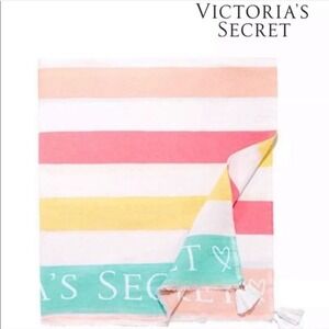 Victoria's Secret Limited Edition 2018 Oversized Striped‎ Beach Towel Blanket